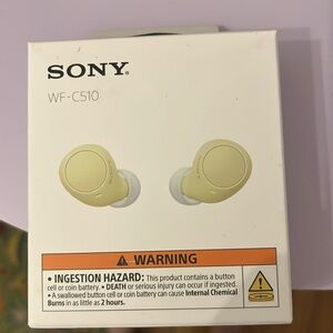 Brand new Sony earbuds WFC510 yellow